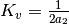K_v = \frac{1}{2 a_2}
